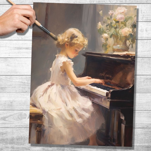 Seda Niña Jugando Piano 2 Papel De Decoración (Subido por el creador)