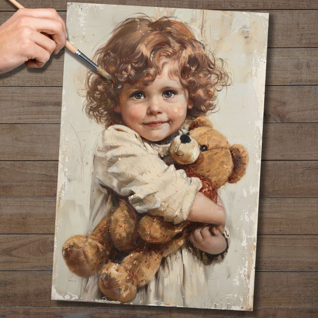 Seda Niño Con Oso De Teddy 1 Papel De Decoración (Subido por el creador)