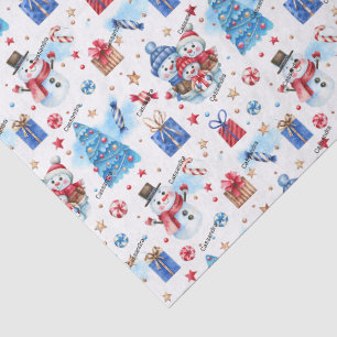 Seda Nombre, 3 hojas Papel de tejidos Navidades caprich