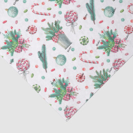 Seda Nombre, 3 pcs Papel de tejidos Peppermints Ferns G