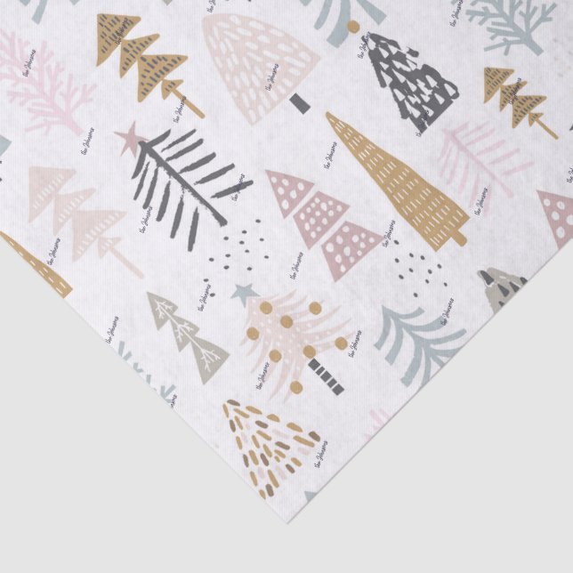 Seda Nombre, 3pc Papel Tejido Árboles de vacaciones de  (Detalle)