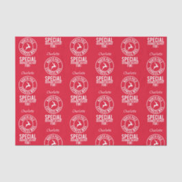 Seda Nombre rojo y blanco del papel de tejidos del polo