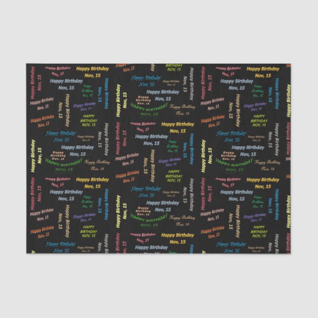 Seda Noviembre, 15 Papel de debate de cumpleaños (Anverso)