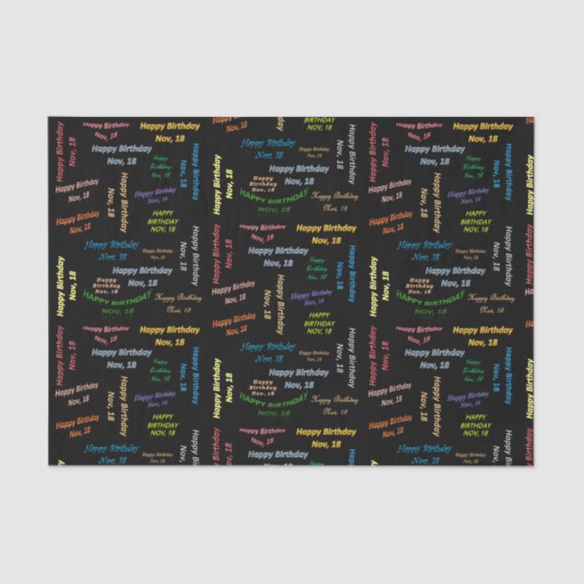 Seda Noviembre, 18 Papel de debate de cumpleaños (Anverso)