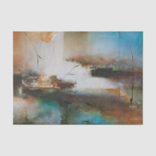 Seda Nubes acuáticas abstractas - Papel de tejidos