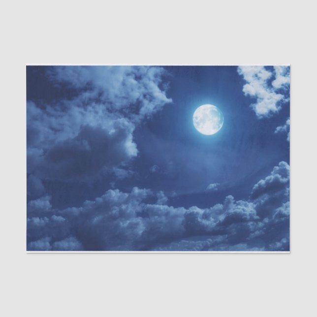 Seda Nubes nocturnas con papel de la luna (Anverso)