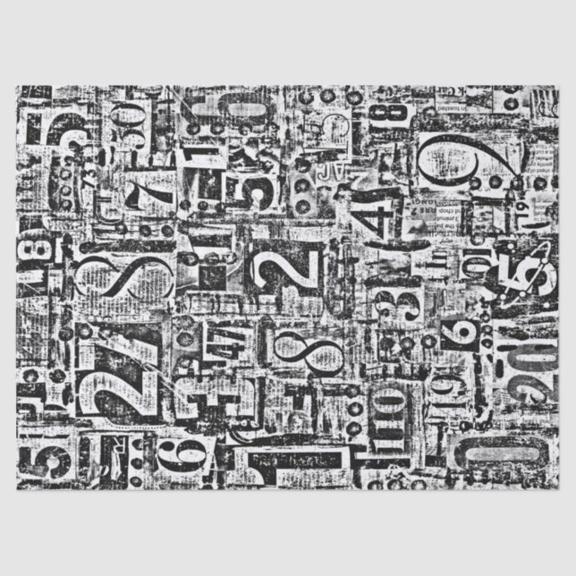 Seda Números Tejido o Papel de descomposición (Anverso)