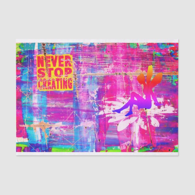 Seda Nunca detener la creación de papel de tejidos (Anverso)