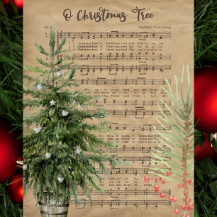 Seda O Papel para el tejido musical de hojas de árbol d