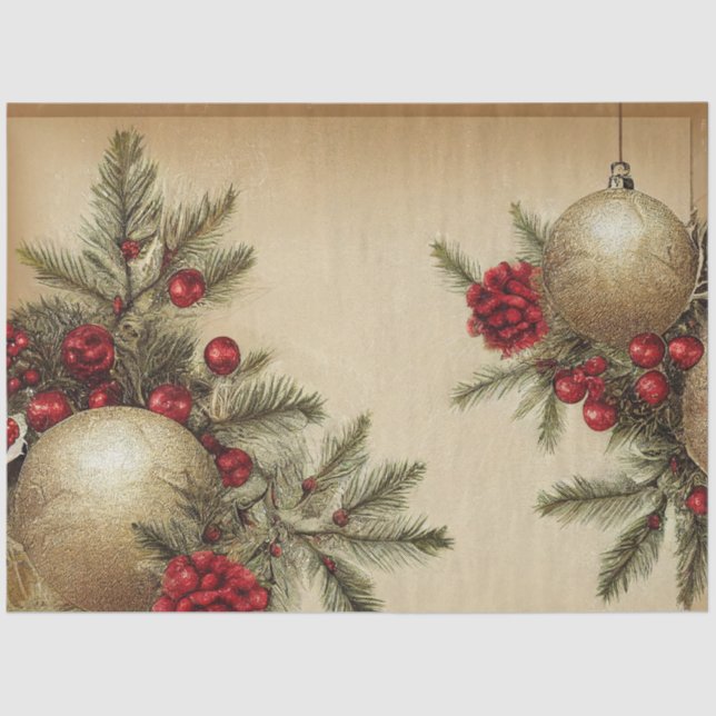 Seda Ole Navidades Diseño Serie #2 Papel de tejidos (Anverso)