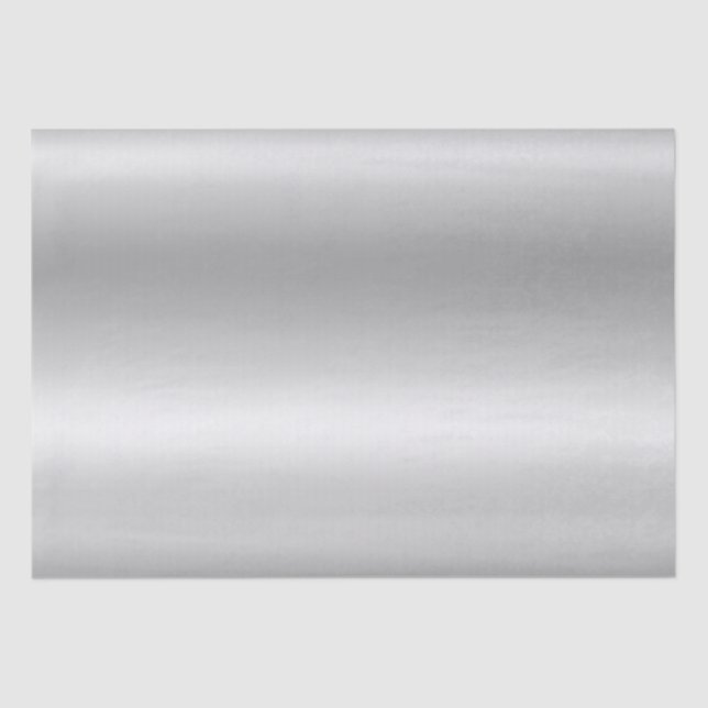 Seda Ombre de papel de aluminio gris plateado claro (Anverso)