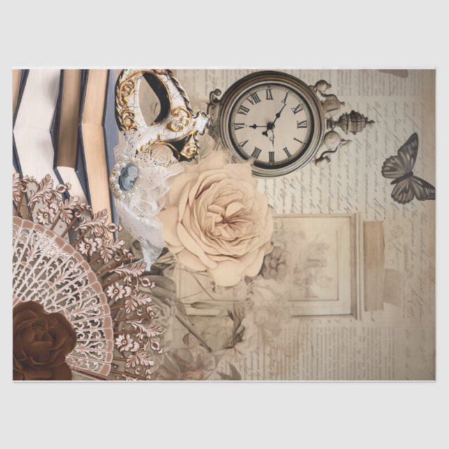 Seda Ópera de papel de té en la sala de vestir (Anverso)