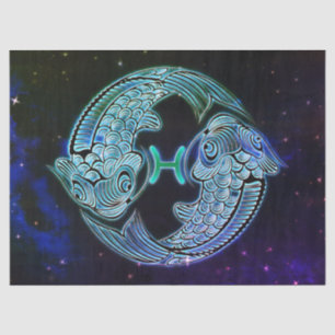 Seda orina el papel de tejido zodiaco de los peces