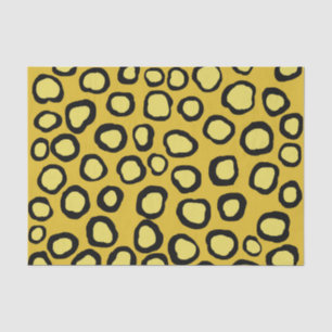 Seda Oro amarillo Cheetan papel de tejido animal