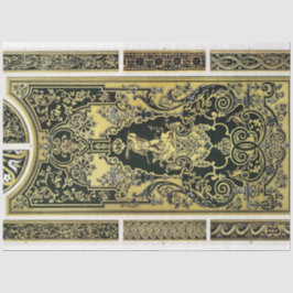 Seda Oro arquitectónico y papel negro de descomposición