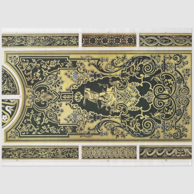 Seda Oro arquitectónico y papel negro de descomposición (Anverso)