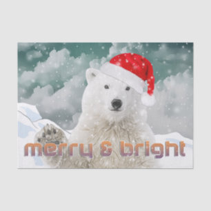 Seda Oso Polar Santa Papel de emisión de Navidades be