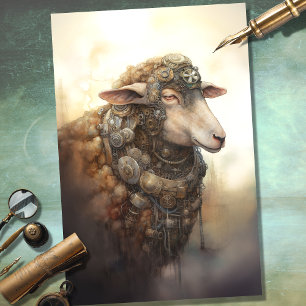 Seda Oveja Steampunk 1 Papel de desecho