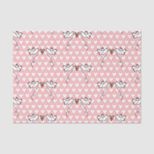 Seda Palomas blancas y papel de tejidos para el corazón