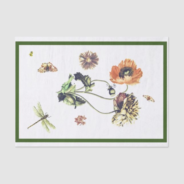 SEDA PAPÁ DE PAPEL DE TEJIDO PERSONALIZADO E INSECTOS (Anverso)