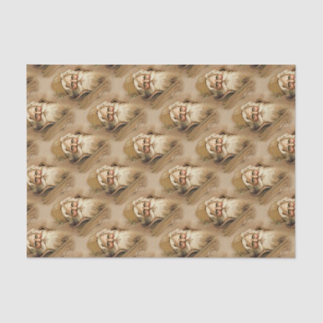 Seda Papá Noel del Viejo Mundo - Papel de Tejido (Anverso)