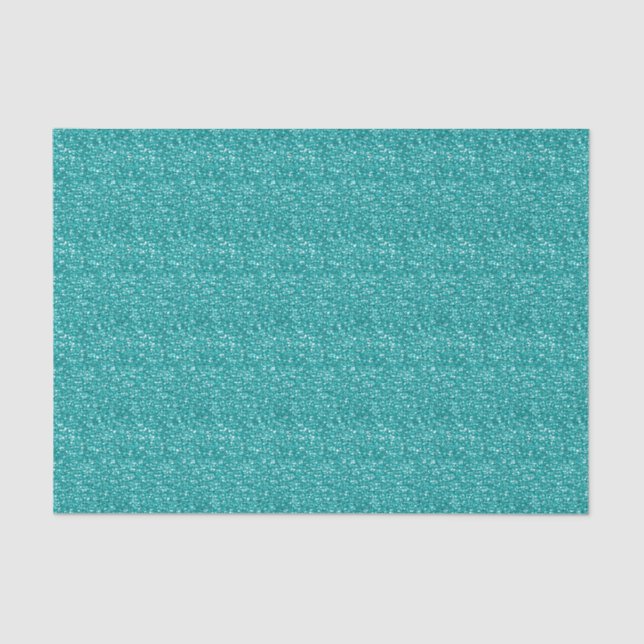 SEDA PAPEL AQUA AZUL DE SEQUINS-TISSUE (Anverso)