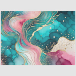 Seda Papel colorido abstracto en el tejido de la tinta