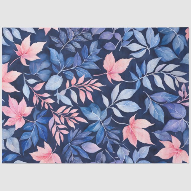 Seda Papel colorido de arte botánico (Anverso)