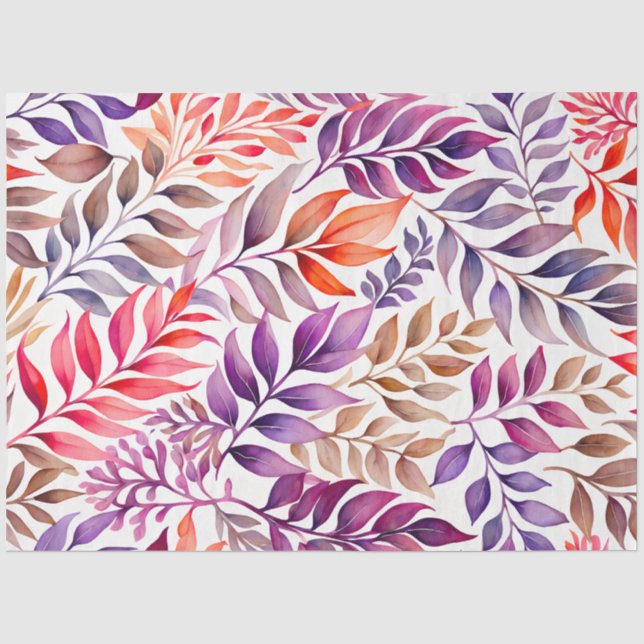 Seda Papel colorido de arte botánico (Anverso)