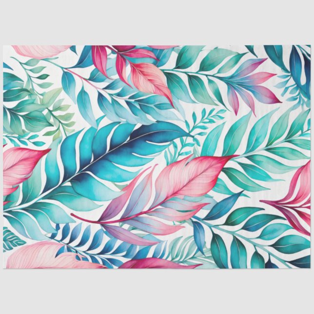 Seda Papel colorido de arte botánico (Anverso)