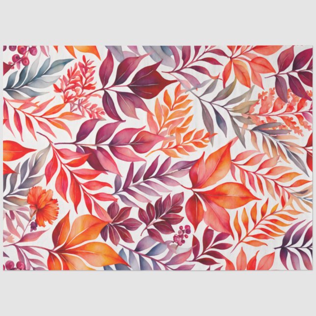Seda Papel colorido de arte botánico (Anverso)