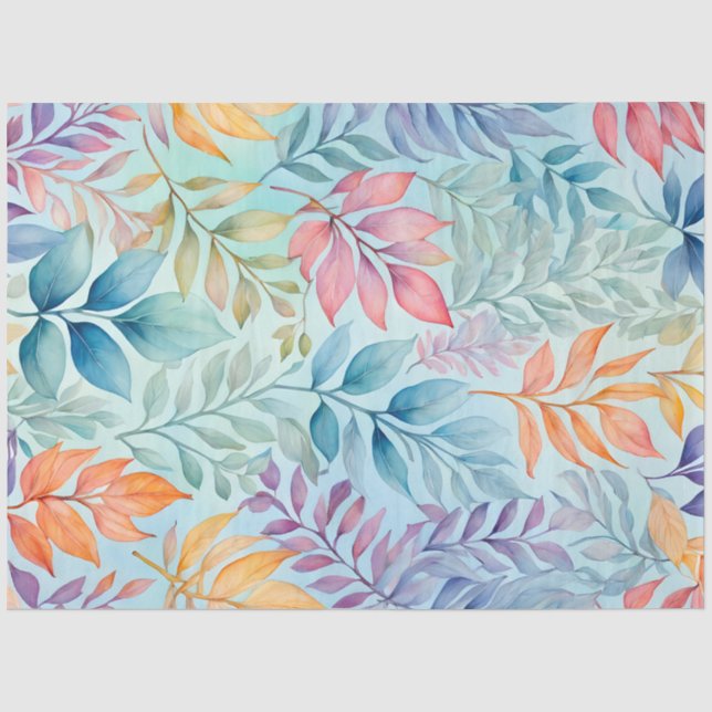 Seda Papel colorido de arte botánico (Anverso)