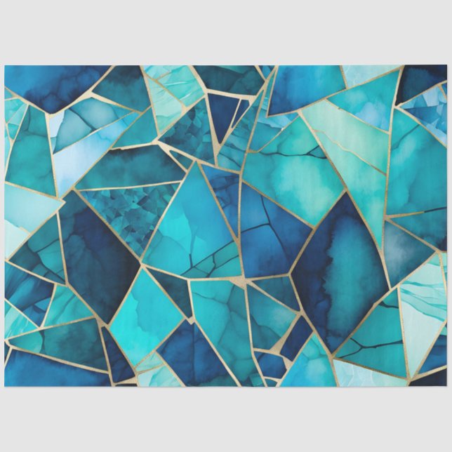 Seda Papel colorido de mosaico de vidrio (Anverso)