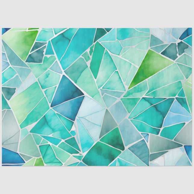 Seda Papel colorido de mosaico de vidrio (Anverso)