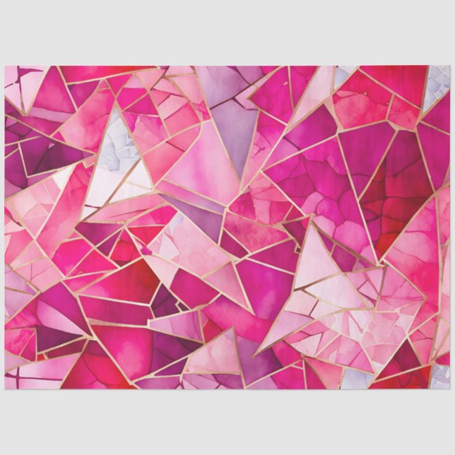 Seda Papel colorido de mosaico de vidrio (Anverso)