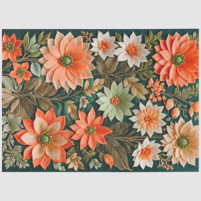 Seda Papel colorido de Needlepoint Art (Anverso)
