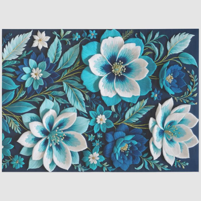 Seda Papel colorido de Needlepoint Art (Anverso)