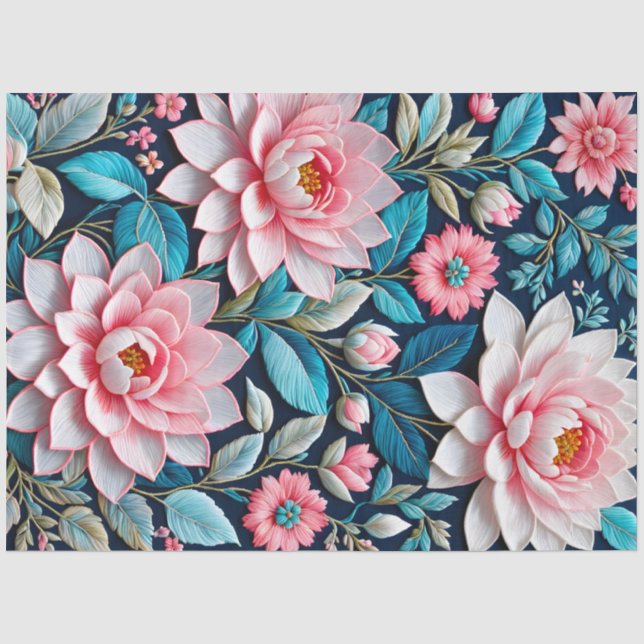 Seda Papel colorido de Needlepoint Art (Anverso)