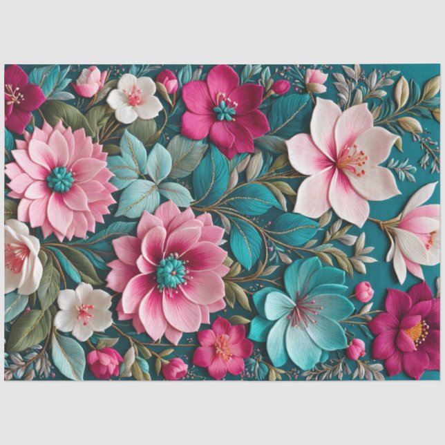 Seda Papel colorido de Needlepoint Art (Anverso)