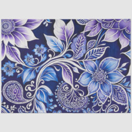 Seda Papel colorido del arte de la batik floral