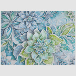 Seda Papel colorido del arte de la batik floral