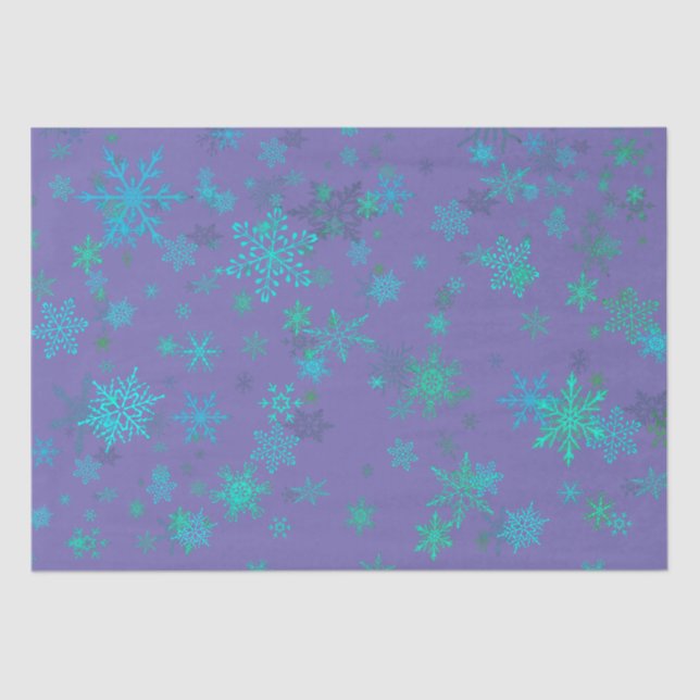 Seda Papel colorido del té de copo de nieve (Anverso)