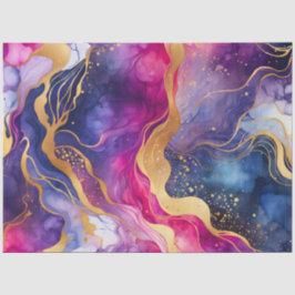 Seda Papel colorido del tejido de la tinta de mármol