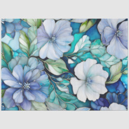 Seda Papel colorido del tejido de la tinta floral