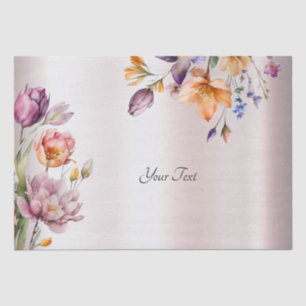 Seda Papel colorido del tejido de las flores de primave