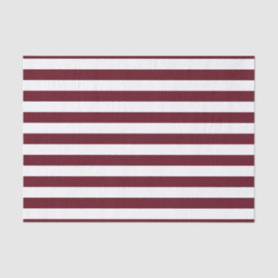 Seda Papel con Estampado Ancho de Burgundy y Blanco par