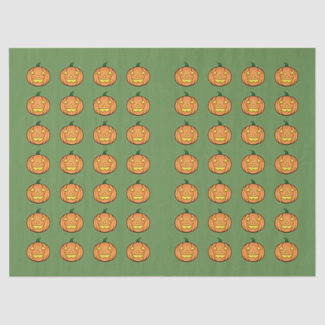 Seda Papel cutáneo de calabaza de Halloween (Anverso)