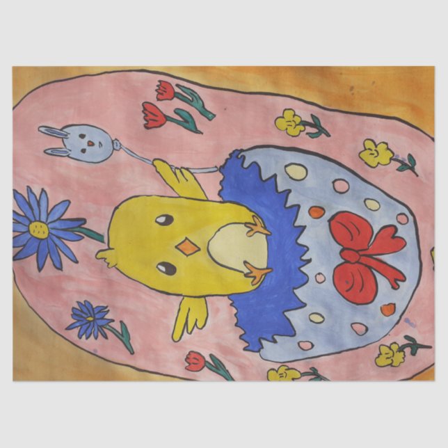 Seda Papel cutáneo de pollo de Pascua (Anverso)