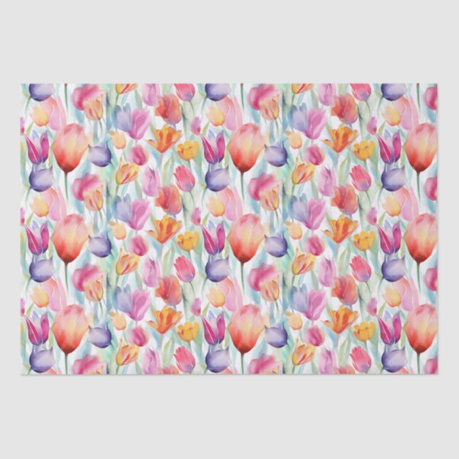 Seda Papel cutáneo de tulipán de verano (Anverso)