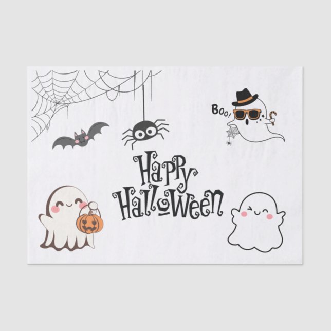 Seda Papel cutáneo y fantasmal de Halloween (Anverso)